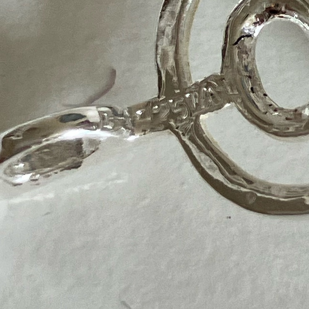 925 Sterling Silver Necklace With Topaz Gemstone 16 inches - Picture 7 of 8